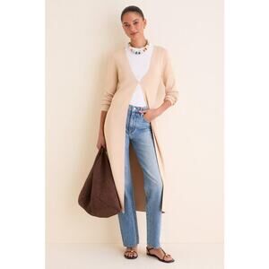 Hyacinth House Cream Knit Aiden Duster L NWT